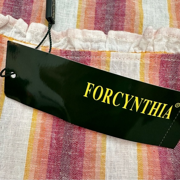 For Cynthia Striped Linen Sleeveless Top - Picture 8 of 9